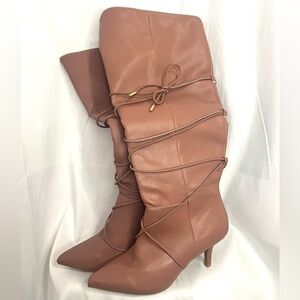 Dust pink pointed boot heels NWOT